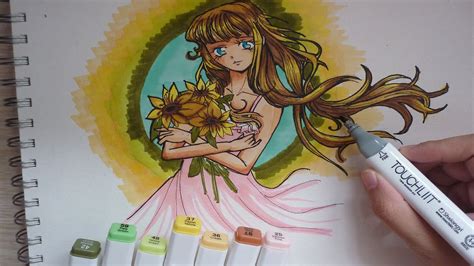 TIPS on Coloring Anime girl with Touchliit Markers | Step by Step