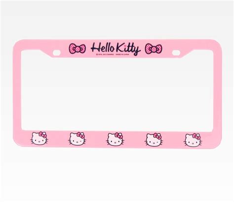 Hello Kitty Pink License Plate Frame Pink Dot Hello Kitty Car