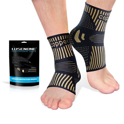 Buy Lusenone Copper Ankle Brace Support For Men And Women Pair Best