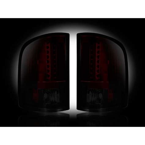 Chevy Silverado 25003500 Smoked Red Led Tail Lights Recon 264175rbk