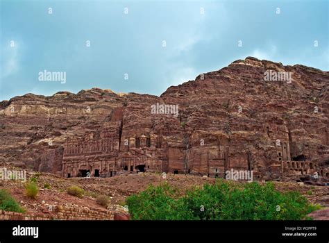 Narrow Passage Of Rocks Of Petra Canyon In Jordan Unesco World