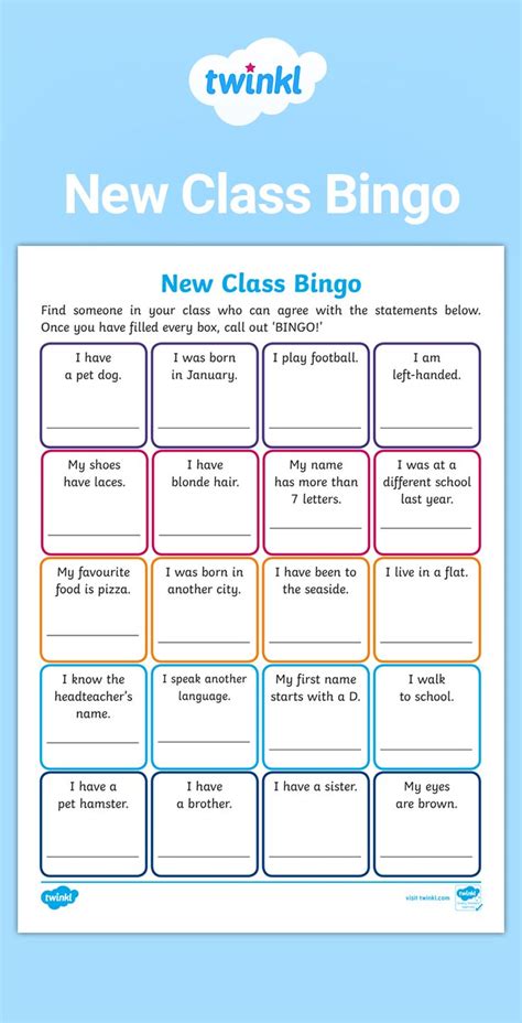 New Class Bingo Class Bingo Primary School Classroom New Class