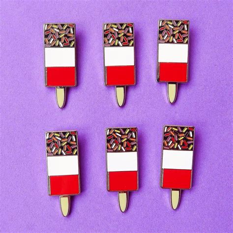 Fab Retro Ice Lolly Hard Enamel Pin Nostalgic Ice Cream Flair Etsy