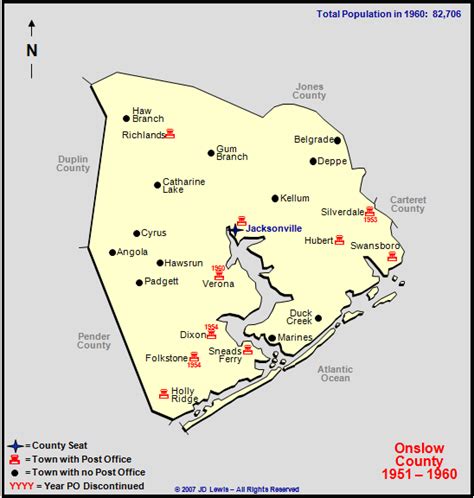 Onslow County Map