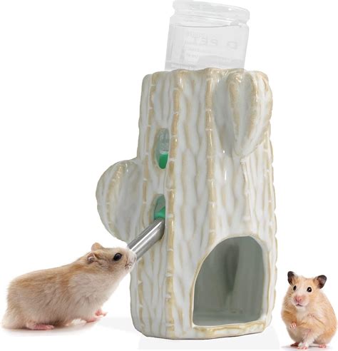 Kelivi Hamster Water Bottle For Glass Tank 2 In 1 Adjustable Hamster