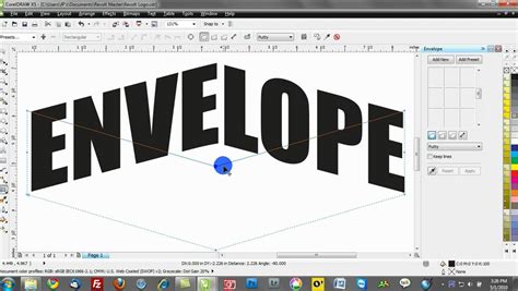 Corel Draw Text Effects Training Tutorials Envelopes Youtube
