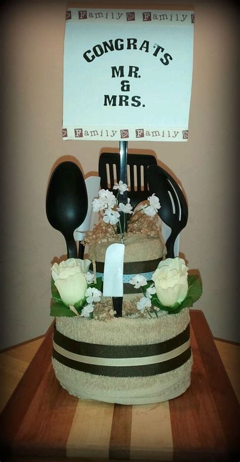 After all, it's the thought that really counts. Towel Cake - great gift for newlyweds or housewarming ...