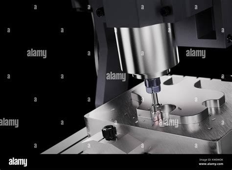 Cnc Milling Machine Industrial Concept 3d Illustration Stock Photo