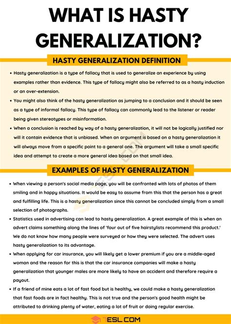Hasty Generalization Definition And Examples Of Hasty Generalization