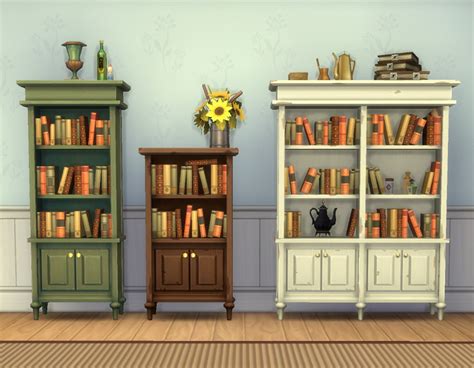 Mod The Sims “caress” Bookcases Sims House Sims 4 Sims 4 Cc Furniture