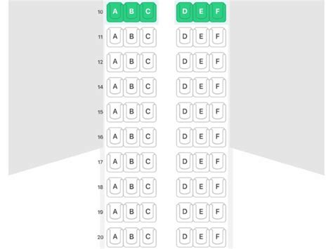Avianca Airbus A319 Seat Map