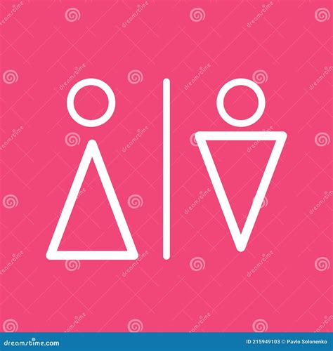 Wc Sign Restroom Male And Female Icon Stock Vector Illustration Of