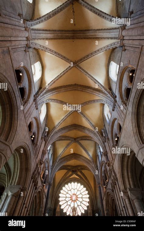 England Durham Interior Of Durham Cathedral Stock Photo Alamy