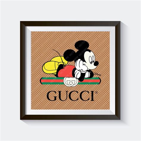 Gucci Mickey Mouse Poster Instant Digital Download Gucci Etsy