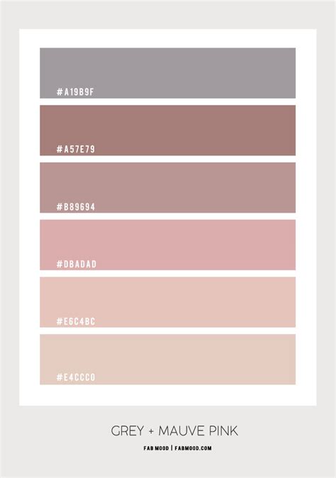 Grey And Mauve Pink Bedroom Colour Palette