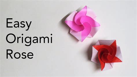 Easy Origami Rose Tutorial Youtube