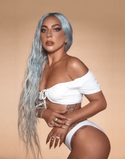 Lady Gaga Looks Stunning In A White Bikini As She Promotes Her Beauty