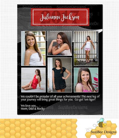 Yearbook Ad Senior Yearbook Ad Senior Ad Full Page Ad Half Etsy