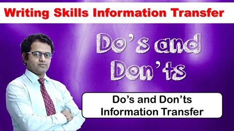 Dos And Donts Information Transfer Writing Skills