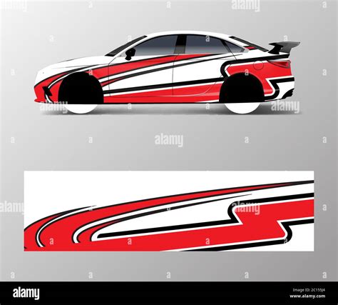 Modern Stripe For Racing Car Wrap Sticker And Decal Design Vector