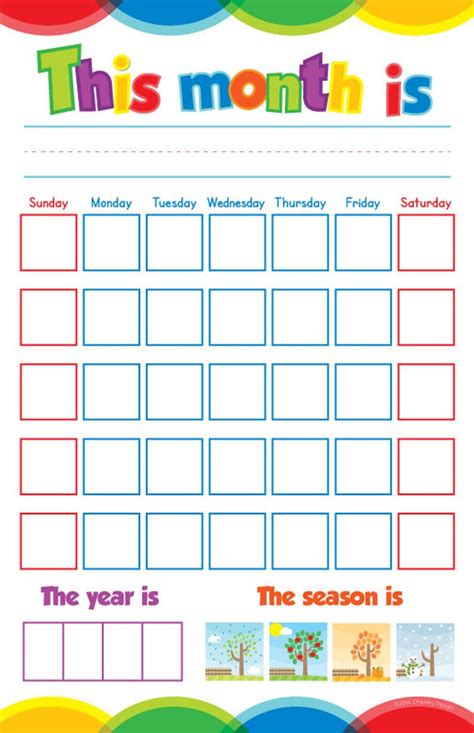 Editable First Calendar For Kids