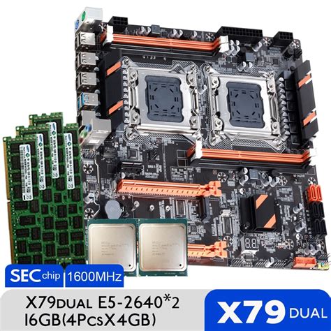 Atermiter X79 Dual Cpu Motherboard Set With 2 × Xeon E5 2640 4 × 4gb