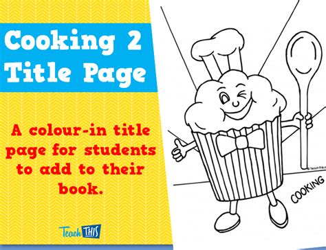 Cooking 2 Title Page Printable Title Pages For Primary School