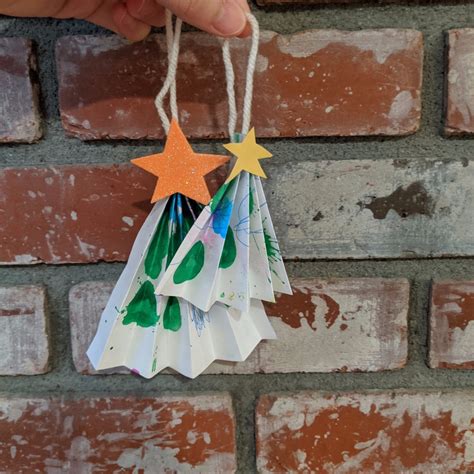 Making A Folded Paper Christmas Tree Ornament My Frugal Christmas