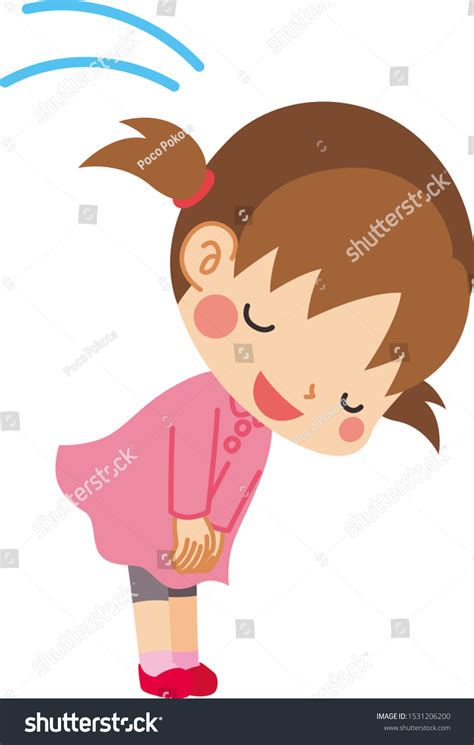 Illustration Bowing Little Girl Stock Vector Royalty Free 1531206200