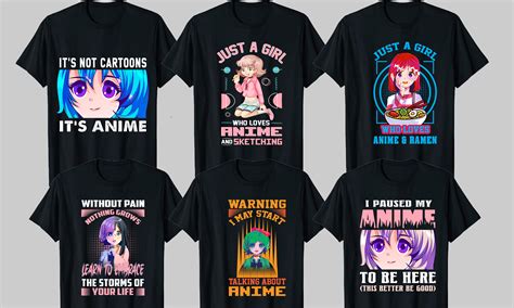 Anime T Shirt Design Bundle Vector Graphic By Mbrexpert · Creative Fabrica