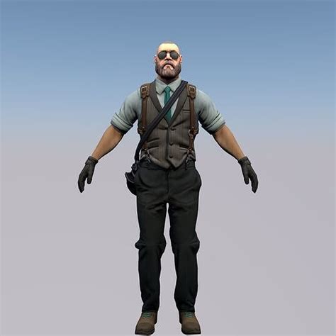 Agent From The Game Csgo Tiny Kev Professional 3d Model Cgtrader