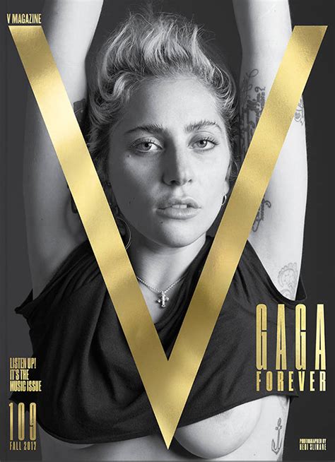 Lady Gaga Flashes Underboob For Sexy V Magazine Cover