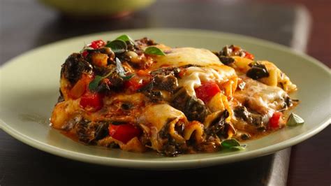 Slow Cooker Red Pepper Spinach Lasagna Recipe