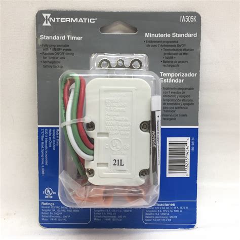 Intermatic Iw505k 15 Amp Digital In Wall Timer 7 On Off Events