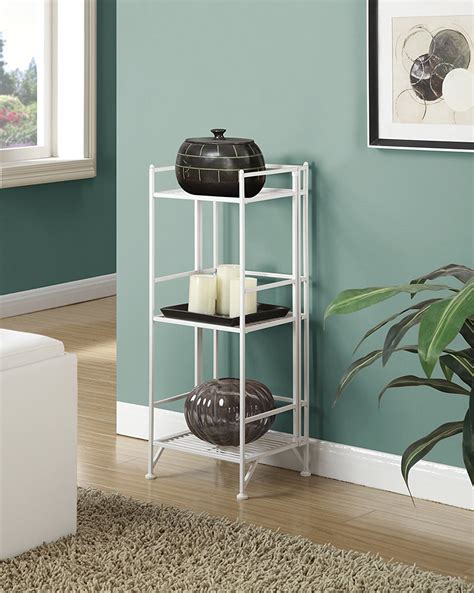 Convenience Concepts Designs 2 Go 3 Tier Folding Metal Corner Shelf