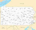 Pennsylvania Map With Cities And Towns - Map Of Wake