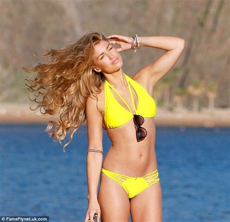 Amy Willerton Channels Her Spiritual Side As She Enjoys Yoga Session Bikinis Yellow Bikini