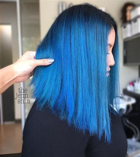 I am absolutely in love with neon blue. Neon blue hair color @thejennshin #pulpriothair | Bright ...