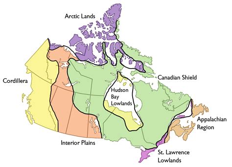 Régions Du Canada • Voyages Cartes