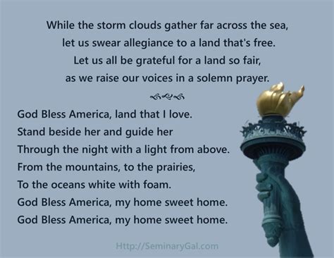 God Bless America Patriotic Hymn Series Seminary Gal God Bless