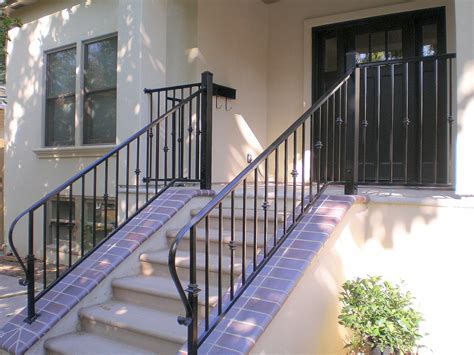 Aluminum hand railing for stairs or porch. Twisted Metal of Sacramento | Wrought iron porch railings ...