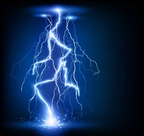 Electric Bolt Of Lightning Dark Vector Background Welovesolo