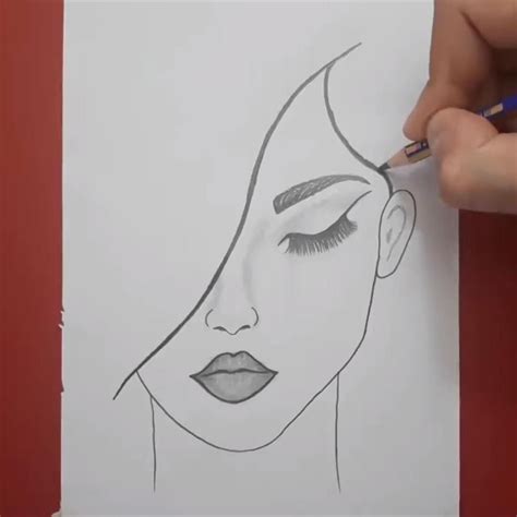 Easy Sketches Beautiful Girl Face Sketch Easy Drawings Pencil Drawings Girl Drawing Sketches