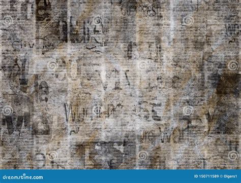 Old Vintage Grunge Newspaper Paper Texture Background Stock Image