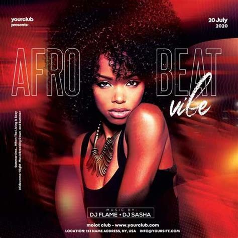 Check Out The Afro Beat Party Free PSD Flyer Template Only On Https Freepsdflyer Com Afro Beat