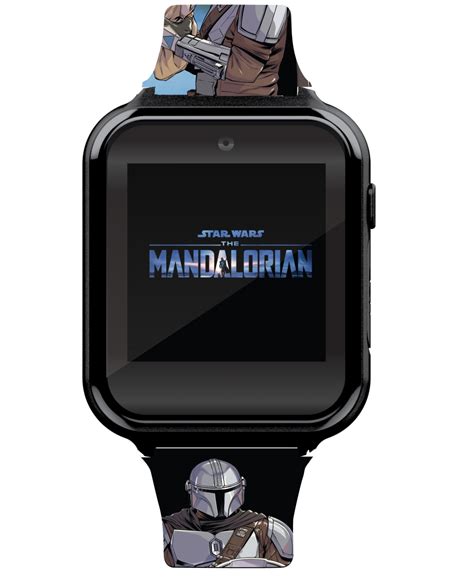 Star Wars Childrens Mandalorian Gray Silicone Smart Watch 38mm Modesens