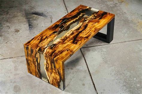 True river table artists are able to emphasize the natural. Acacia River Table w/Waterfall Joint : woodworking