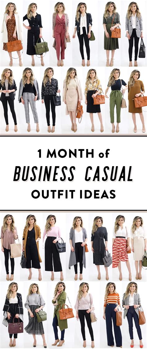 1 Month Of Business Casual Work Outfit Ideas For Women