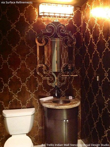 10 Bathroom Makeover Ideas Using Stencils Boring Bathroom Be Gone Artofit