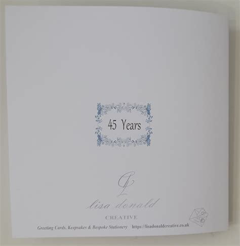 Personalised On Our 45th Wedding Anniversary Card Wife Husband Any